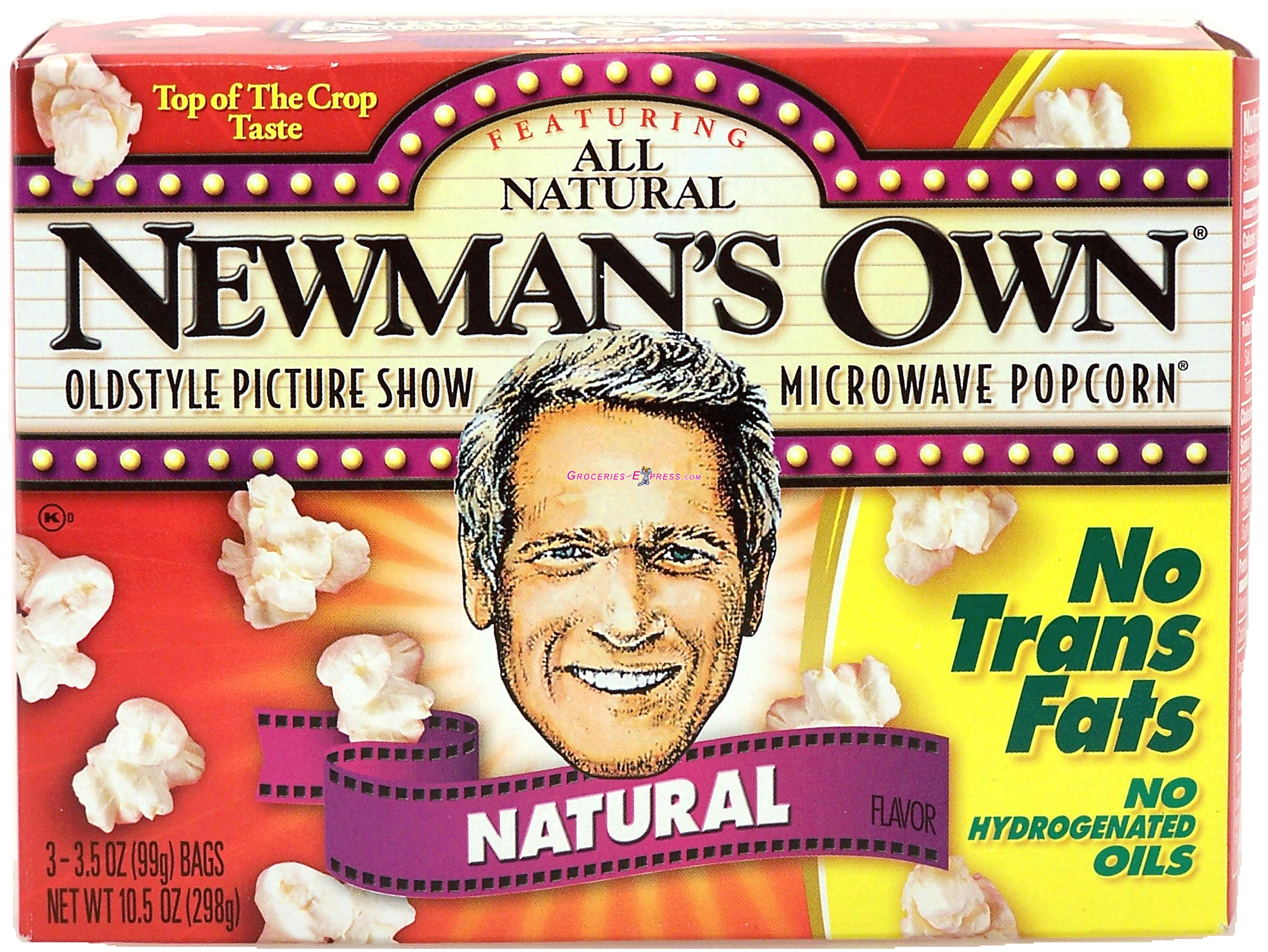 Newman's Own Microwave Popcorn all natural, no trans fats, 3-3.5 bags Full-Size Picture